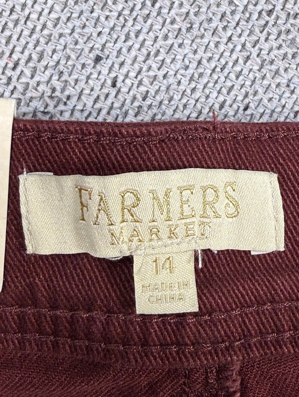 Farmers NWT Market High Rise Wide Leg Pants Size 14 Burgundy - Picture 2 of 8